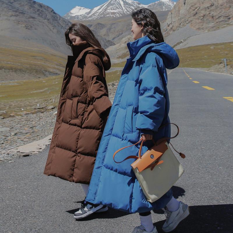 Winter Cotton Jacket Women's Long Coat Korean Edition Loose Thick Fashion Hooded Jackets Female Warm Parker Overcoat