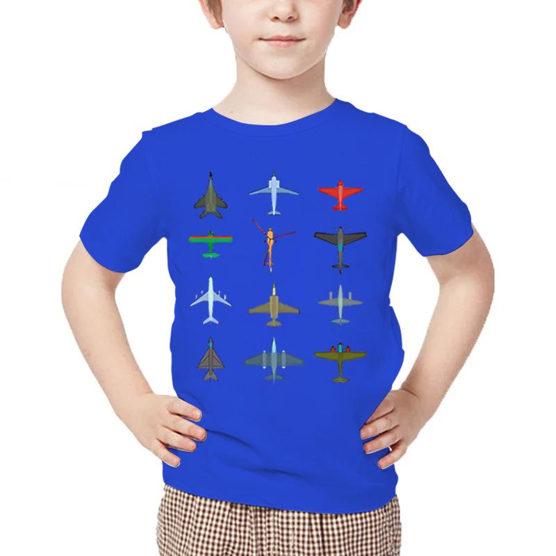 Farbiges Flugzeuge-Print Baby Jungen Sommer T-Shirt Cartoon Flugzeug T-Shirt Mädchen Lässig Kurzarm Y2K Oberteile Kind Harajuku T-Shirt