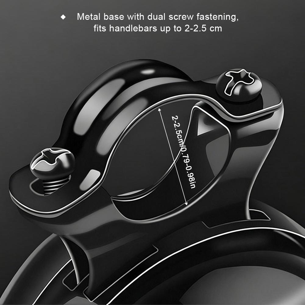 Retro Metal Bicycle Alarm Bell Black Silver Double-sided Loud Horn Loud Speaker Cycling Handlebar