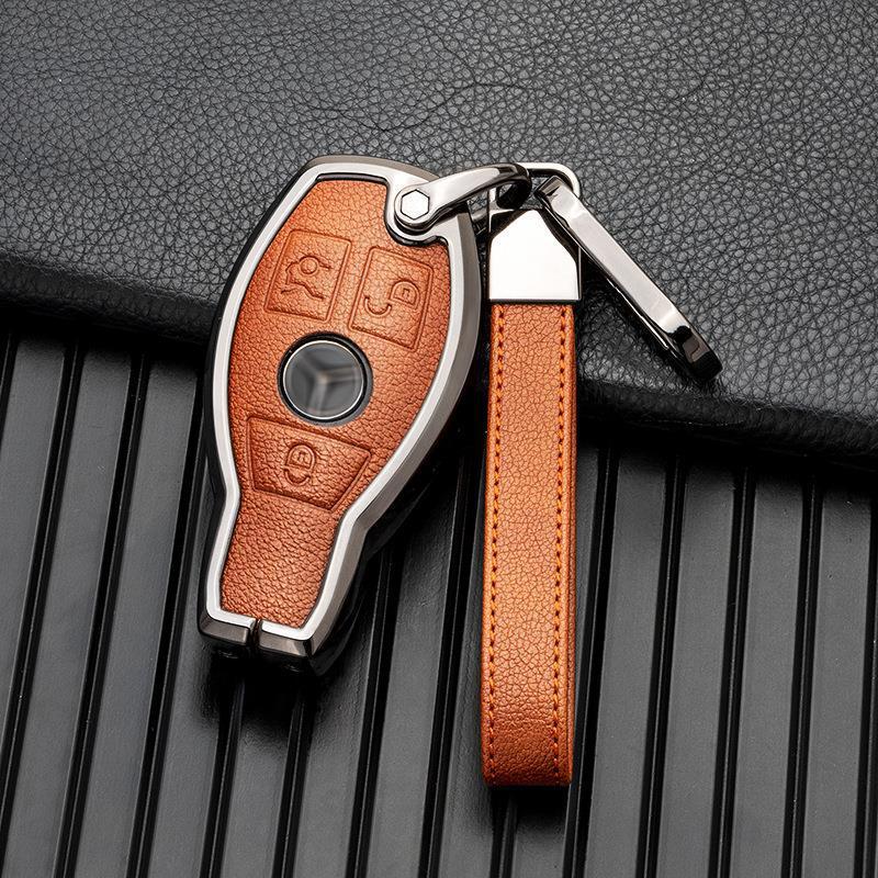 Compatible with Mercedes-Benz GLA, GLC, V-Class, A-Class, and C-Class 2018-2019 Models, This Two/three-button Full-cover Metal Key Case.