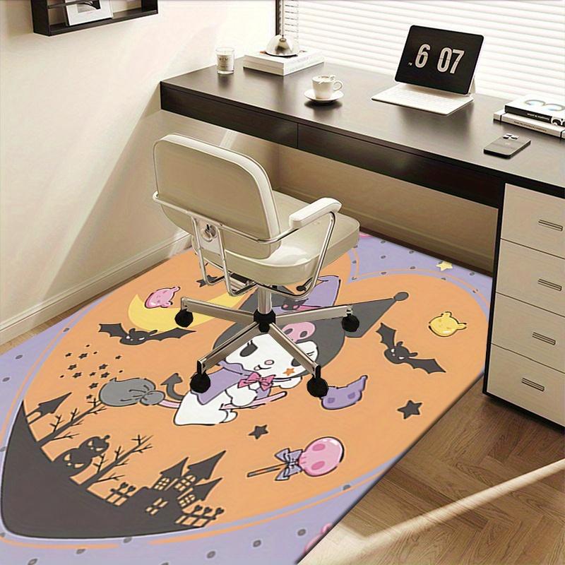 Office Rug Halloween, Kuromi Anti-Slip Rug, Machine Washable for Living Room, Bedroom, Office, Multiple Sizes, Bedroom Mat, Decorative Mat, Durable Ma