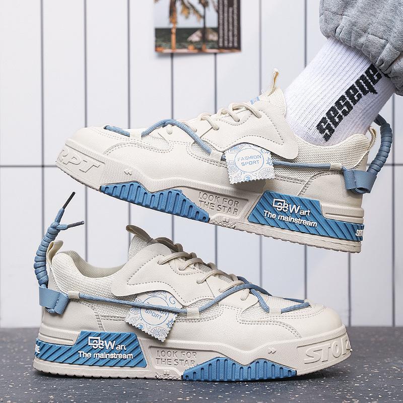 Men'S Shoes Trend Youth Original Design Casual Board Shoes Sports Heightening White Shoes
