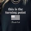 Charlie Kirk Turning Point Memorial T-Shirt, Patriotic Freedom Shirt, Conservative American Gift, MAGA Rally Republican Merch