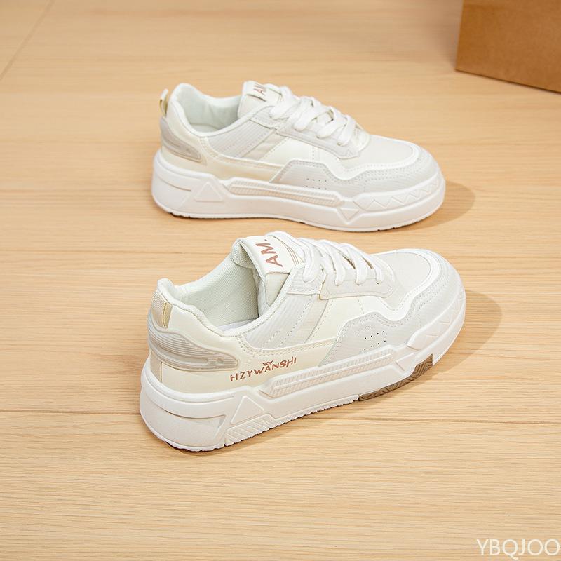 Fashion women's new versatile casual shoes round toe flat bottom anti slip simple comfortable wear-resistant thick soled women's shoes