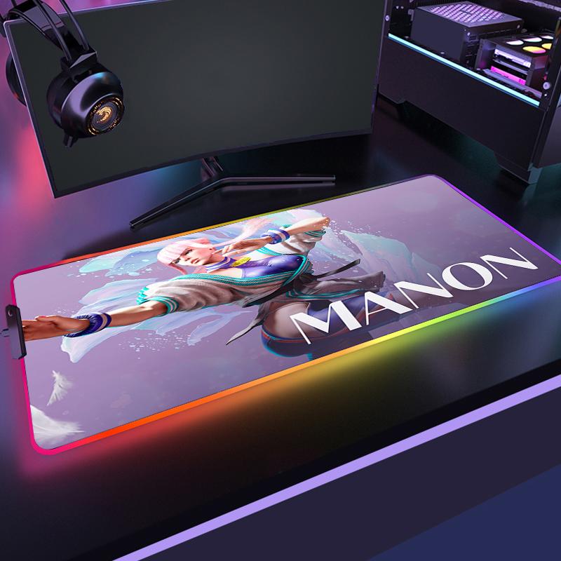 Rgb Xxl Mouse Pad Large Gamer Mousepad Anime Street Fighter Deskmat Gaming Pc Setup Accessories Desk Mat Computer Table Mausepad