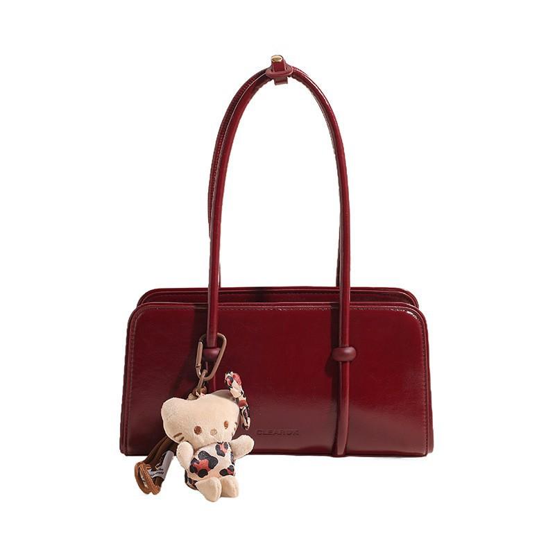 Korean Retro Large-capacity Shoulder Bag Women's 2026 Early Spring New Simple and Fashionable Underarm Bag Commuter Handbag