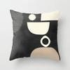 Federa per Cuscino Decorativa per la Casa Copricuscini Nordico Soggiorno Moderno Geometrico Astratto Nero