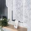 Kinga - Ready-made Jacquard Curtain with Bottom Trim - - White