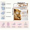 Lion Printed Blanket-Soft and comfortable flannel blanket. A gift for family on Christmas, Valentine's Day and Mother's Day.