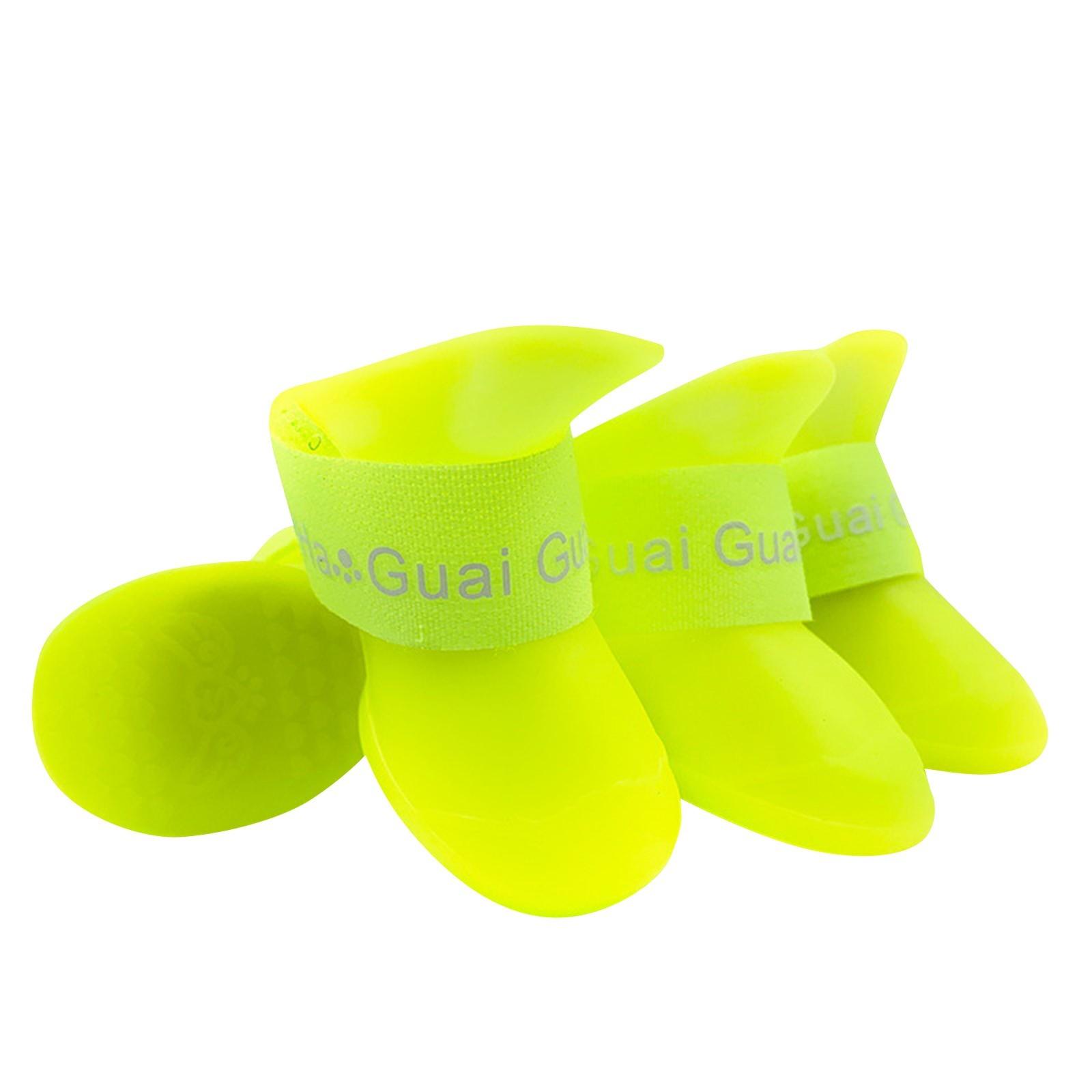 

Обувь для собак, нескользящие чехлы для ног, мягкие водонепроницаемые сапоги для маленьких собак и кошек S жёлтый