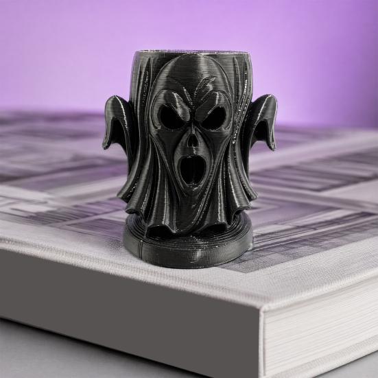 Desktop Decoration Halloween 3D Printed Ghost Egg Holder, Multi-Functional Tray Ornaments for Storage And Horror Figure Decoration, Theme Stable Base