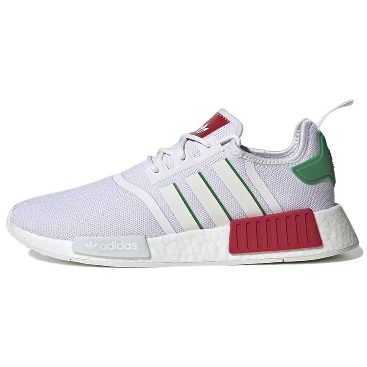 Adidas NMD_R1 White Red Green Men Sneakers Cloud-White Off-White HQ1434