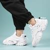 Men's Thick Soled Breathable Casual Sports Shoes Four Seasonal Outdoor Running Shoes Lace Up Soft Soles Walking Shoes Sneakers
