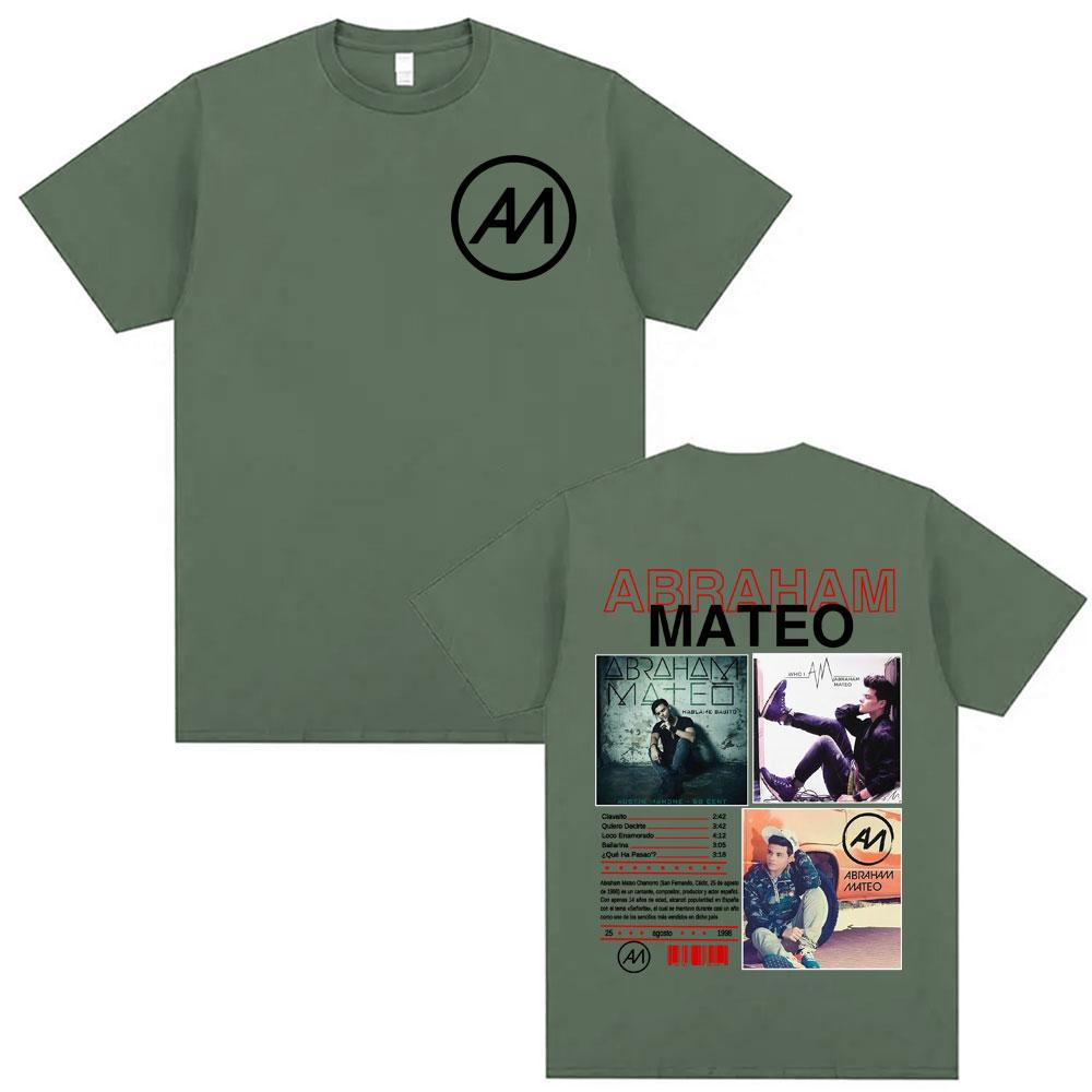 Rapper Abraham Mateo Album Merch Tshirts Unisex Women Oversized Vintage Hip Hop Pop Music T Shirt Male Comfort 100 Cotton Tshirt