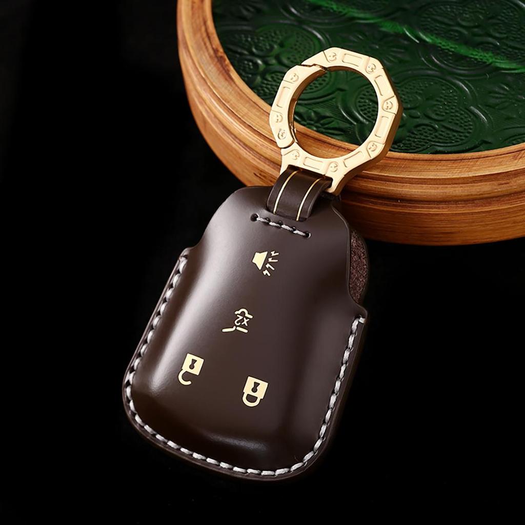 Suitable for Cadillac Xt5/xt6/ct5/ct6 Handmade Cowhide High-End Car Key Case Males Christmas Gift