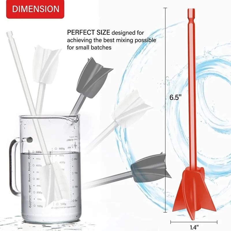 Epoxy Solid Mixer Drill Paddle Plastic Paint Mixer Paddle Helix Shape Tear Resistant Paint Mixer Paddle Compact