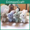 White Cute Cartoon Rabbit Plush Keychain Short Bag Decoration Kids Doll Gift