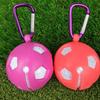 Silicone Golf Ball Holder Protective Bag with Aluminum Hook Golf Ball Storage Sleeve Waist Holder Golf Accessories