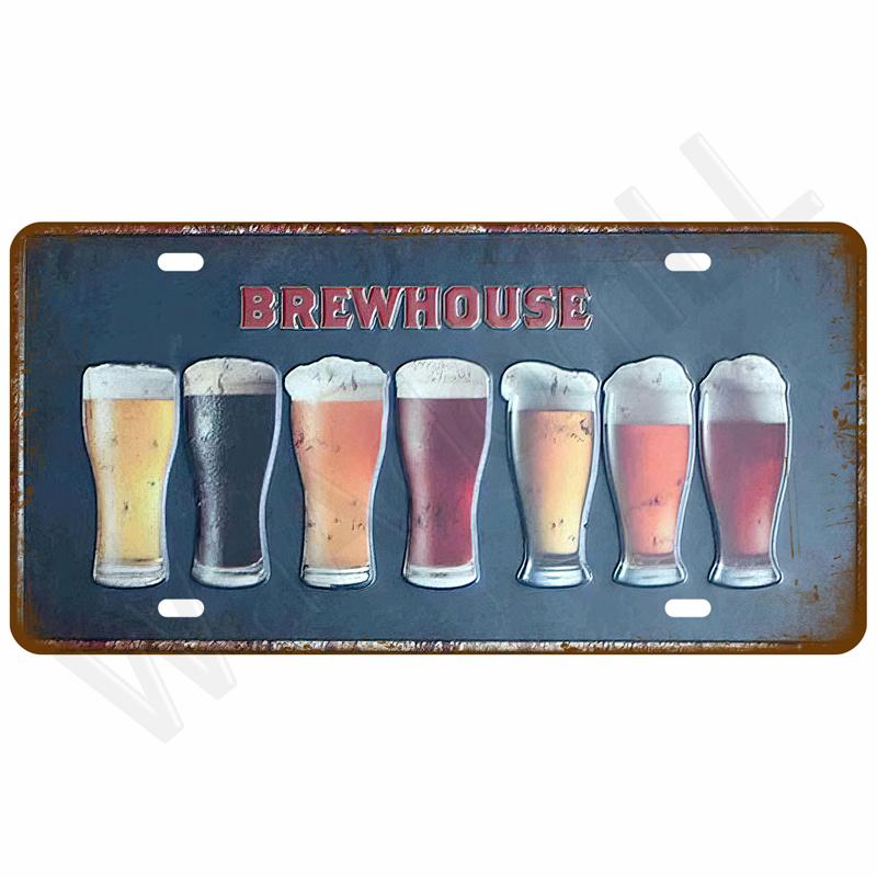 Vintage Metal Plate Tin Sign Plates Bar Retro Metal Sign Wall Art Mural Aesthetic Room Home Decor Items Poster Garage Decoration