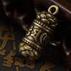 Keepsake Cylindrical Box Brass Buddhist Pendant Medicine Pill Box Necklace Pendant Travel Pill Case