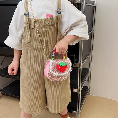 Children's Bag Fashion Trend Messenger Bag Girl Pearl Handbag Mini Cute Shoulder Messenger Bag