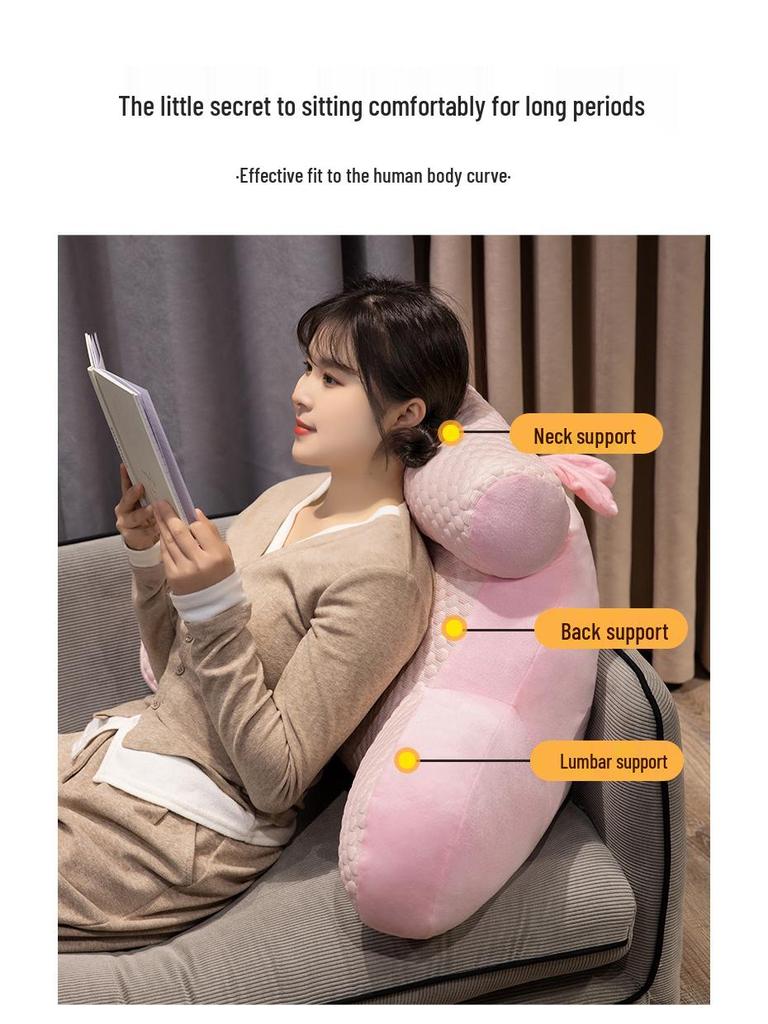 Cooling Bean Ice Animal-Shaped Lumbar Cushion - Cute Cartoon Dinosaur, Rabbit, Dolphin Headboard Pillow