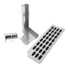 Pedale Poggia Piede Lato Sinistro in Metallo per Auto con Pad Antiscivolo Adatto per Jeep Wrangler JK