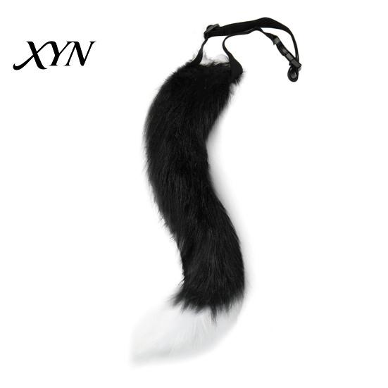 Animation Lovers Gift Plush Fox Cosplay Mask, Fluffy Tail, Costumes Props, Fuzzy Comic Exhibition Performance Props Mask for Costume Party Anime