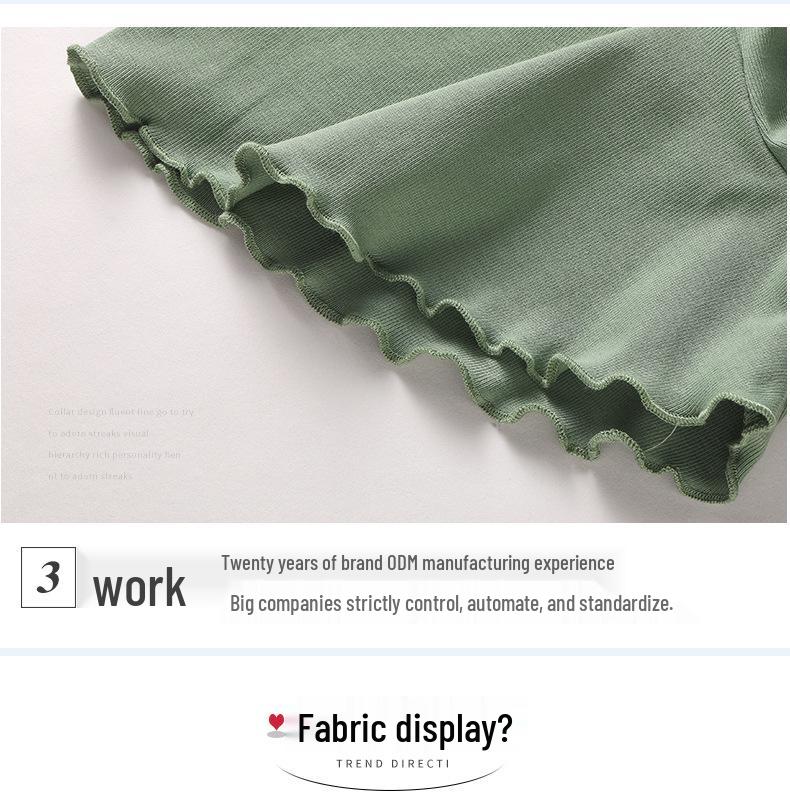 Frühling/Sommer 2025 Damen V-Ausschnitt Kurzarm T-Shirt - Koreanischer Stil mit süßen Rüschenärmeln