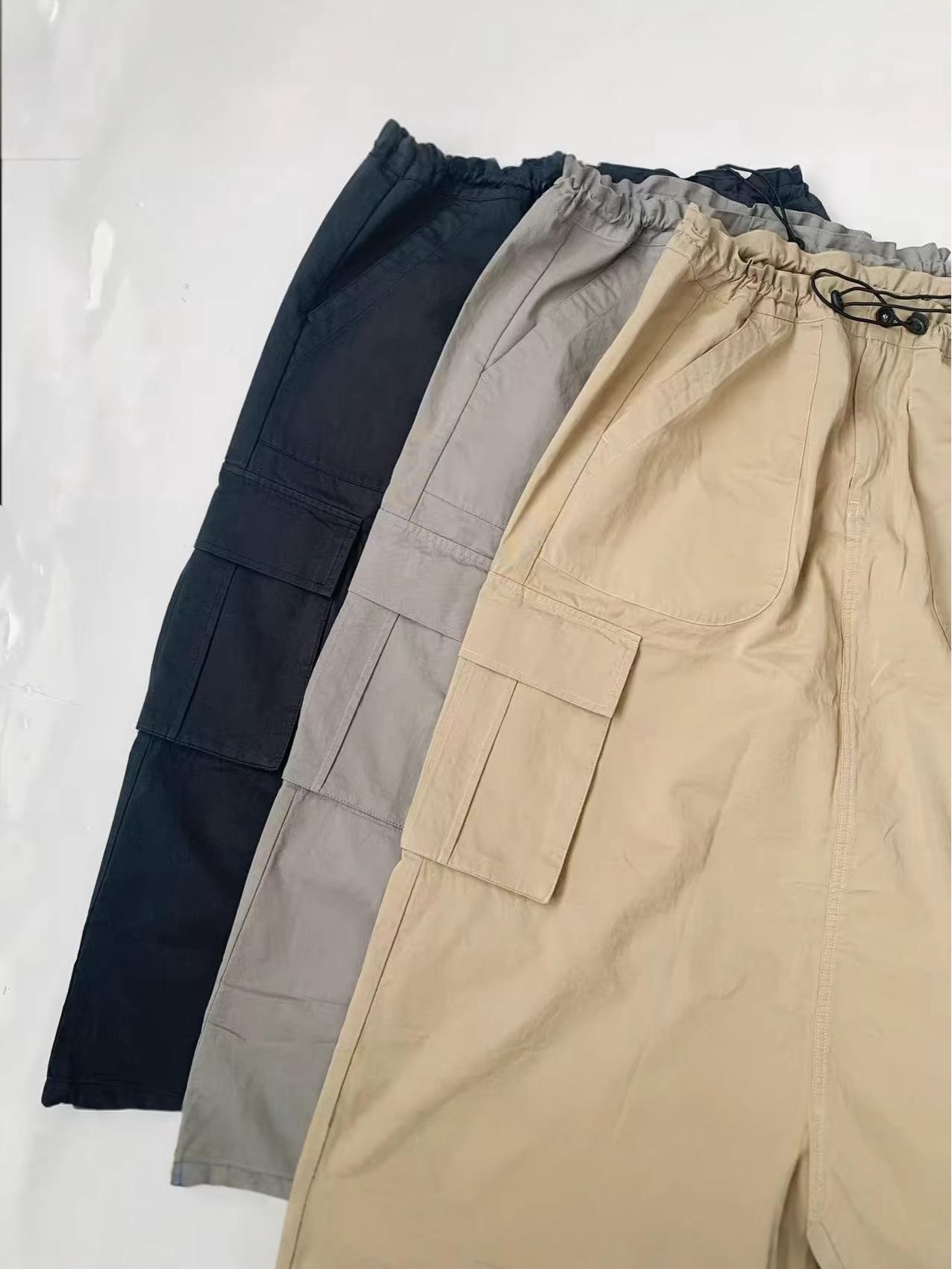 Winter Arrival: Japanese Classic Small Logo Drawstring Skirt with Elastic Waist and Double Pockets. Dark Khaki Cargo Skirt with Side Pocket