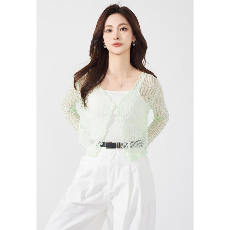 Aiyilian Women's Thin Knit Cardigan