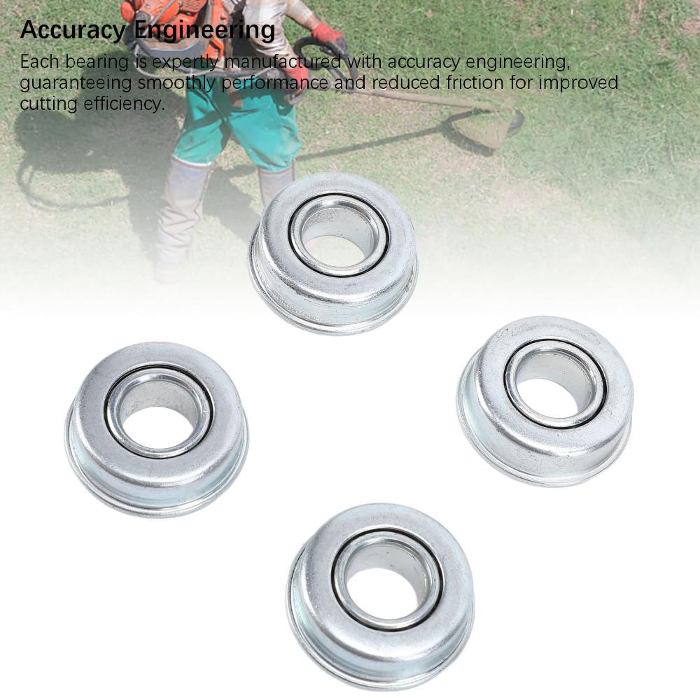 4PCS Heavy Duty Mower Shaft Bearings Silver Wheel Drive Mower Bearings Ball Bearing Replacement