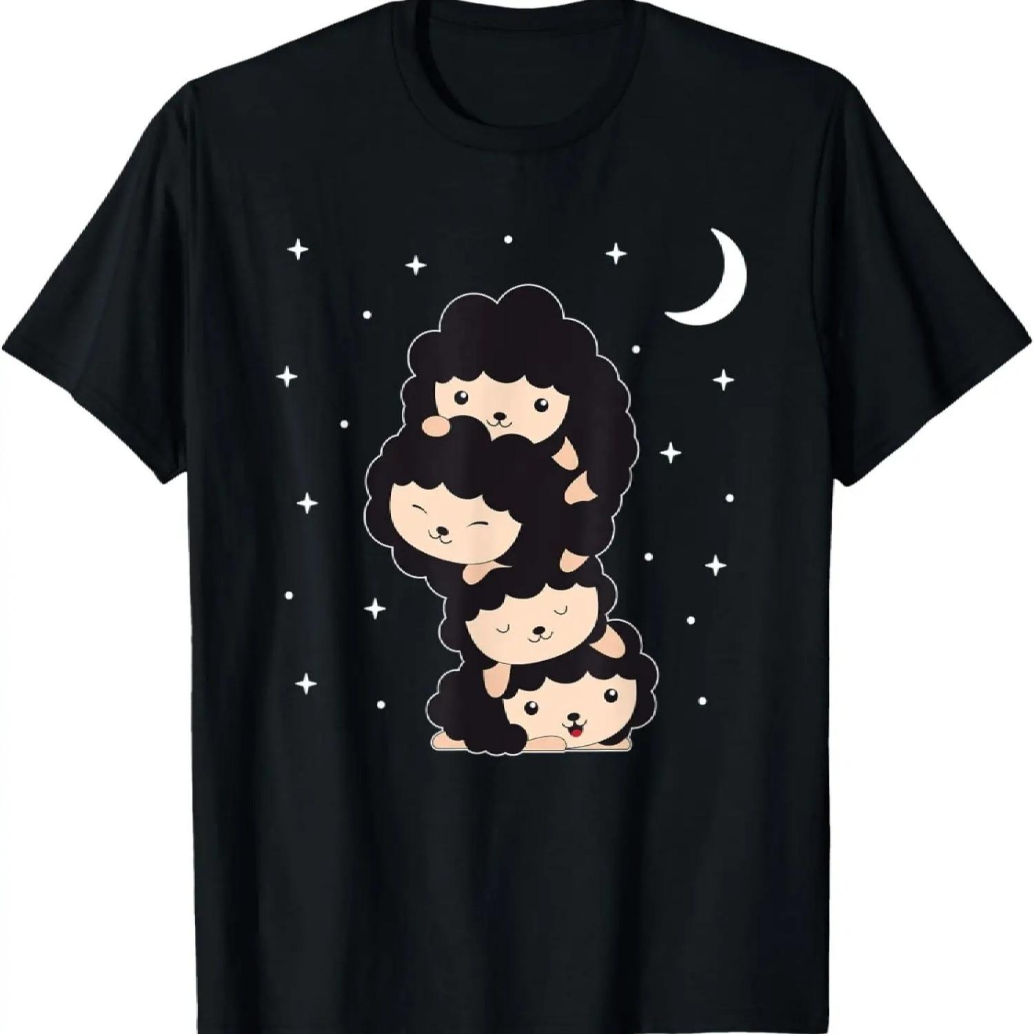 Black Sheep Funny Lambs Farm Animals Gift Kids Girls Boys T-Shirt XXXXXL чёрный