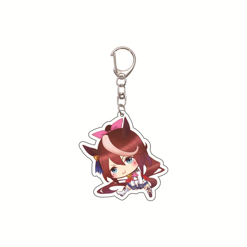 6CM Cute Anime Pretty Derby Shuttle Mejiro Mcqueen Symboli Rudolf Kawaii Acrylic Keychain Game Jewelry Cosplay Props