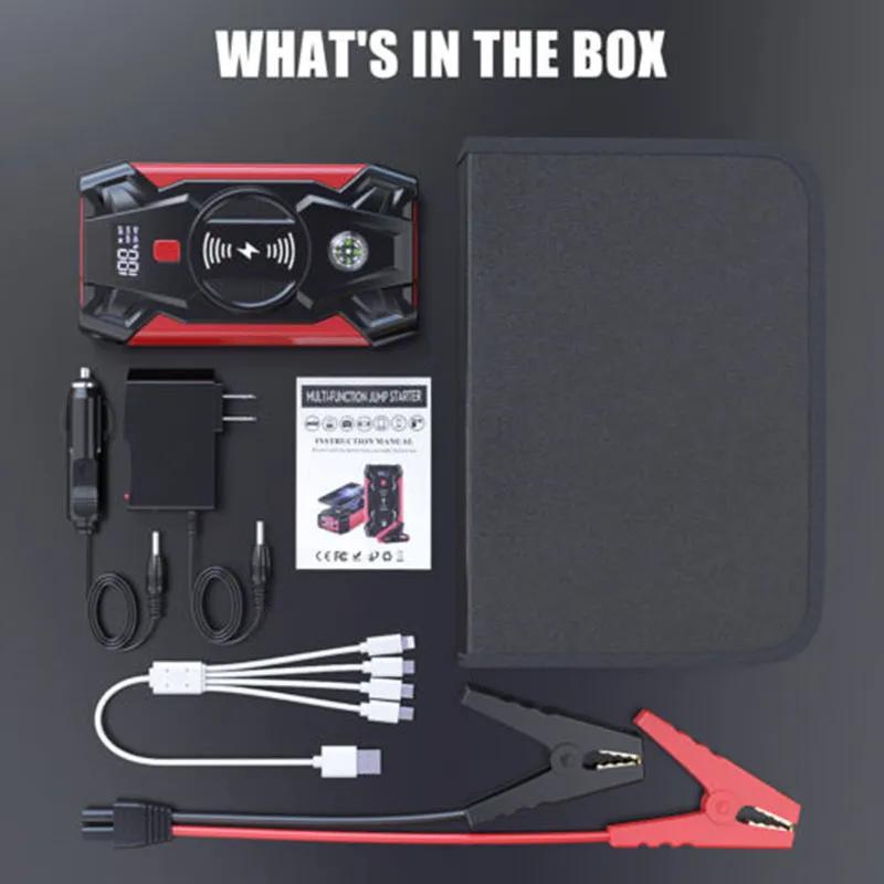 39800mAh Car Jump Starter 1200A LED Display Power Bank Battery Booster 12V Car Battery Charger Starting for Car 4-6L Vehicle