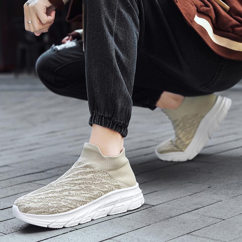 Summer New Fashion Flying Woven Shoes Sneakers Plus Size 35-48 Couples Leisure Sports  One Pedal Lazy Shoes.