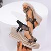 Sandali con Plateau Retro Bohemien da Donna Scarpe Comode Estive