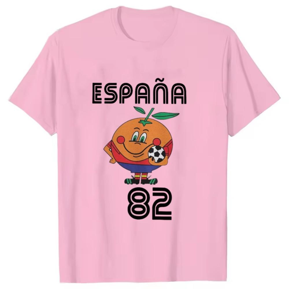 Casual Naranjito T Shirt Men Women's T-Shirt Crewneck Espana 82 Spain Mascot 1982 Soccer Football Tee Shirt Clothing Plus Size