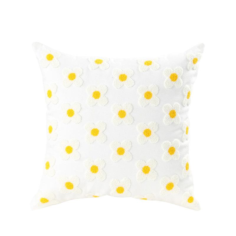 New Towel Embroidered Pillow Case Pastoral Style Home Sofa Pillow Core-free Bedside Cushion Office Waist