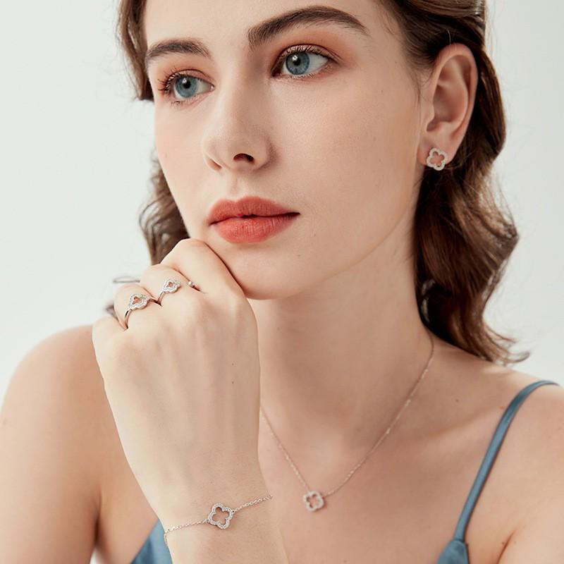Clover Jewelry Set Women Necklace Bracelet Earrings Ring Ins Style Luxury Minimalist 2025