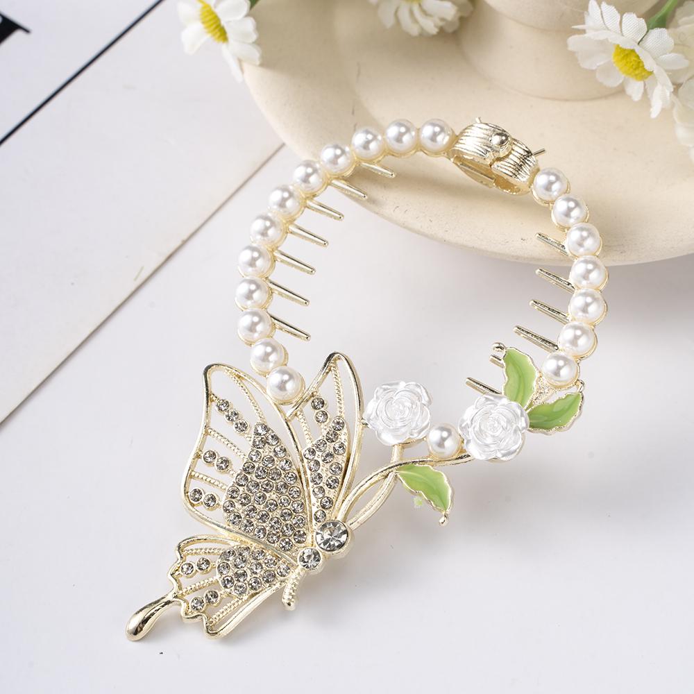 Tassel Rhinestone Cat Ears Hair Claw Clips Flower Horsetail Buckle Bun Ponytail Holder Hair Clip Women Female Hair Accessories