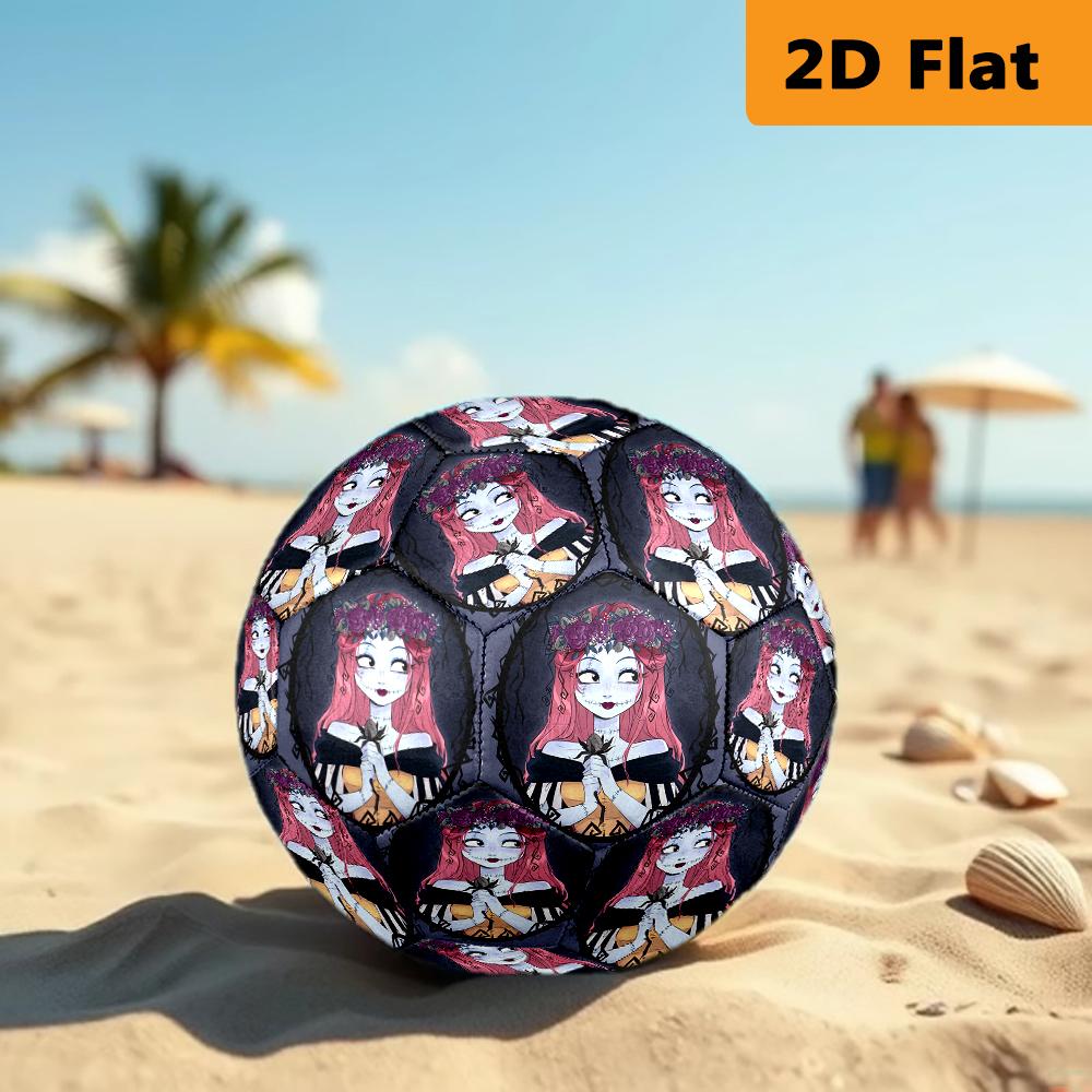 Gothic Skull Flower Girl Soccer Ball Suitable For Both Training And Competition Suitable For Training Competition And Indoor And Outdoor Sports
