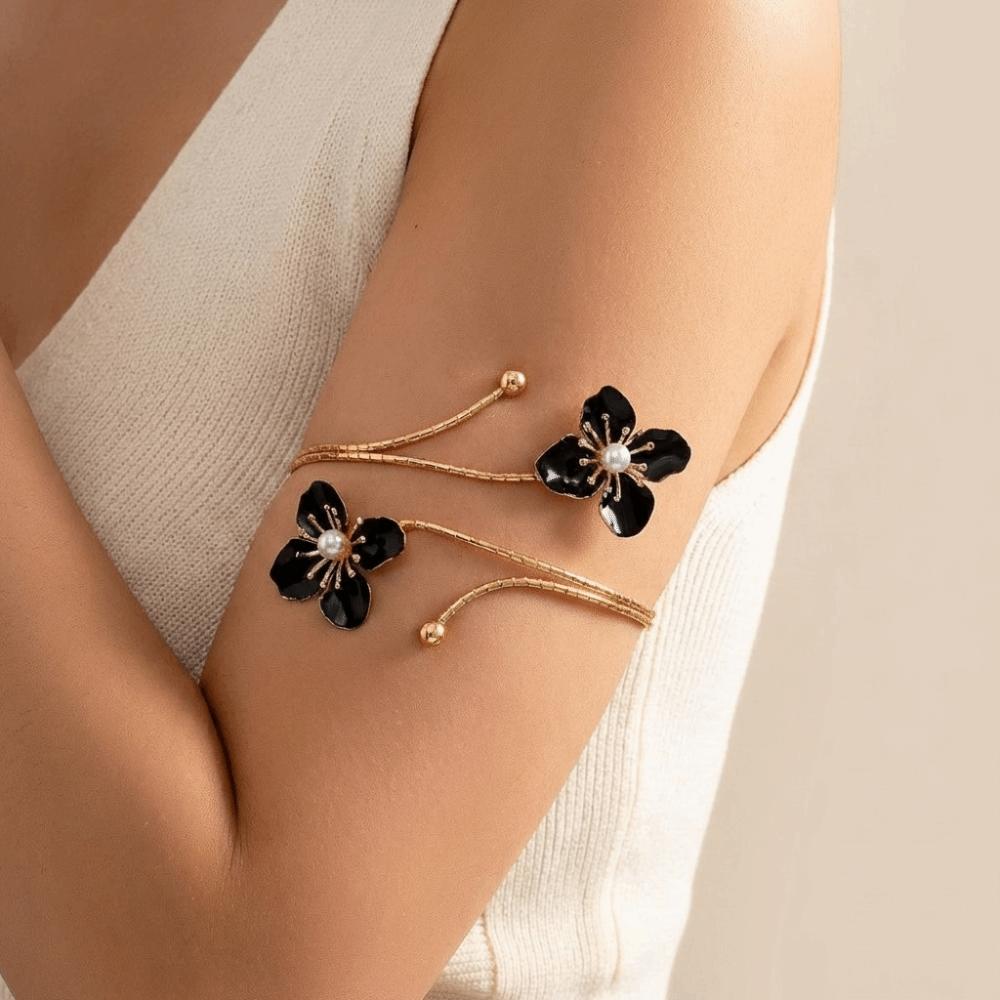 Tropföl Blumen Armband Buntes Armband Mode Offenes Armband Arm Zubehör