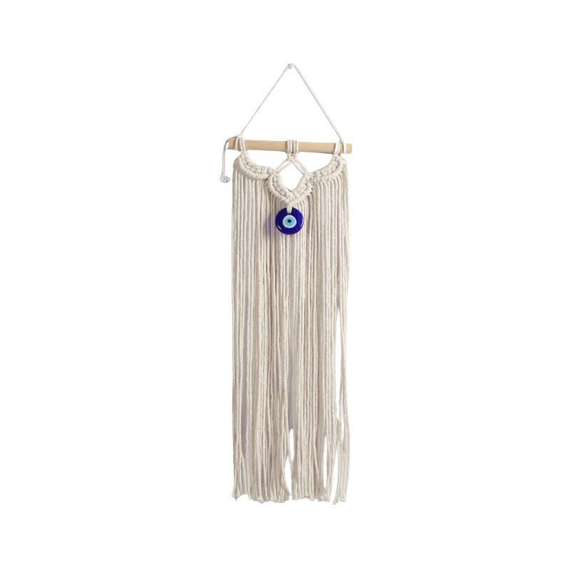 1pc Hand-woven Cotton Rope Tapestry Tassel Decorative Wall Decoration Devil's Eye Wall Hanging in The Homestay Hotel Cotton