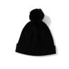 Women 100% Cashmere Beanie Hat Pom Pom Detail Cable Knit Rolled Cuff Winter Warm Soft Slouchy Skullies Cold Weather Accessory