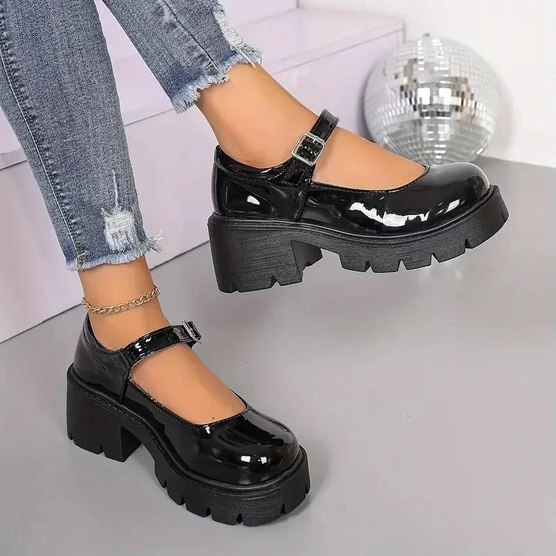 Women Lolita Shoes Japanese Style Mary Jane Shoes for Women Vintage High Heels Platform College Student Pumps  De Mujer