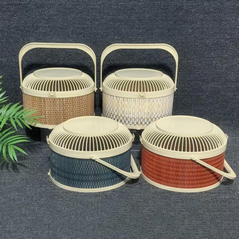 Цзинъюйхэн Портативная круглая клетка для птиц из имитации бамбука
