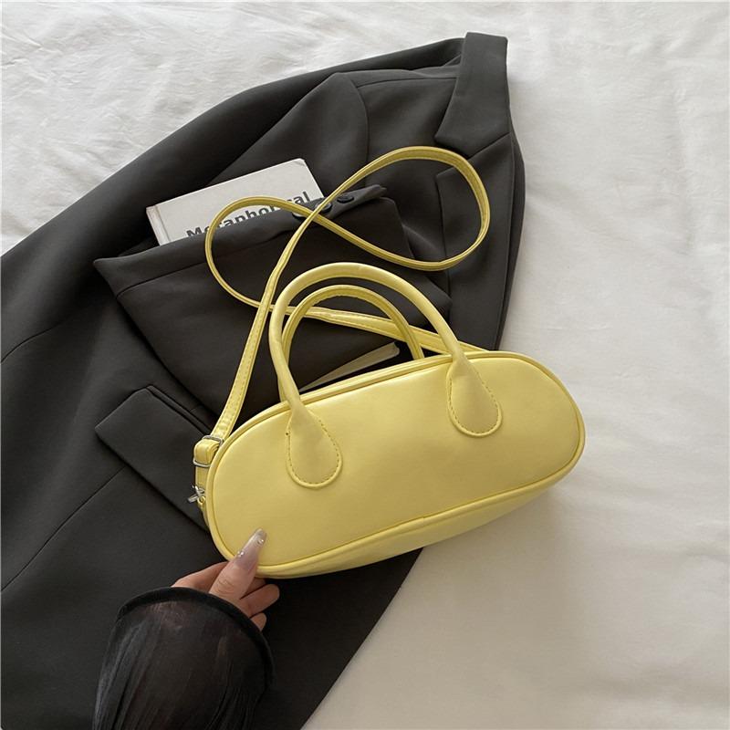 Niche design baguette bag portable small bowling bag shoulder messenger bag high sense