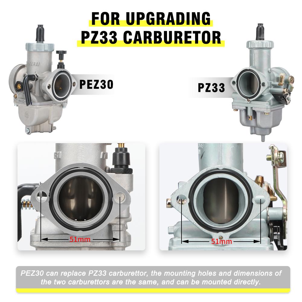 NIBBI PEZ 28 30mm Vergaser Mit Vergaserdüsen 50cc 125cc 250cc Motor Für Gy6 Yamaha Kawasaki Suzuki Pitbike Motorrad Zubehör