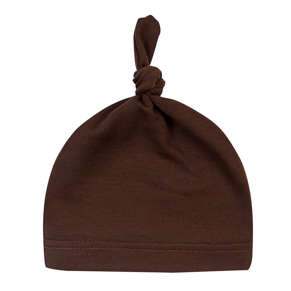 Cotton Coloured Knotted Hats Newborn Solid Color Adjustable Knot Cap